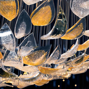 Golden Floating Leaves Chandelier