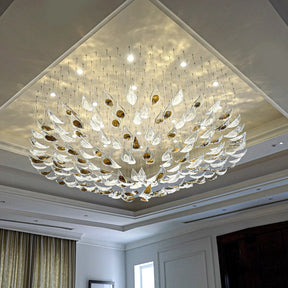 Golden Floating Leaves Chandelier