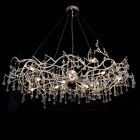Dawn Livio Teardrop Branching Brass Round Chandelier