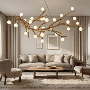 Demolion Branch Glass Globe Chandelier