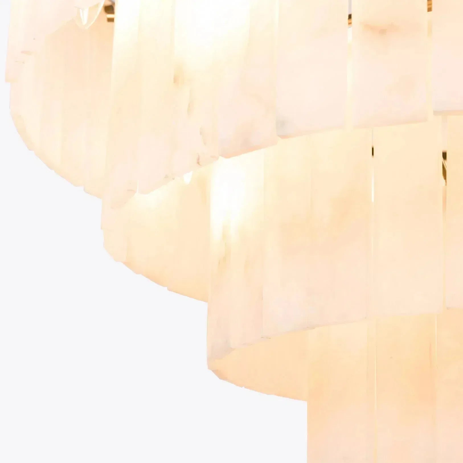 Modern Alabaster Tiered Chandelier - Merlin Lamps