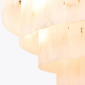 Modern Alabaster Tiered Chandelier - Merlin Lamps