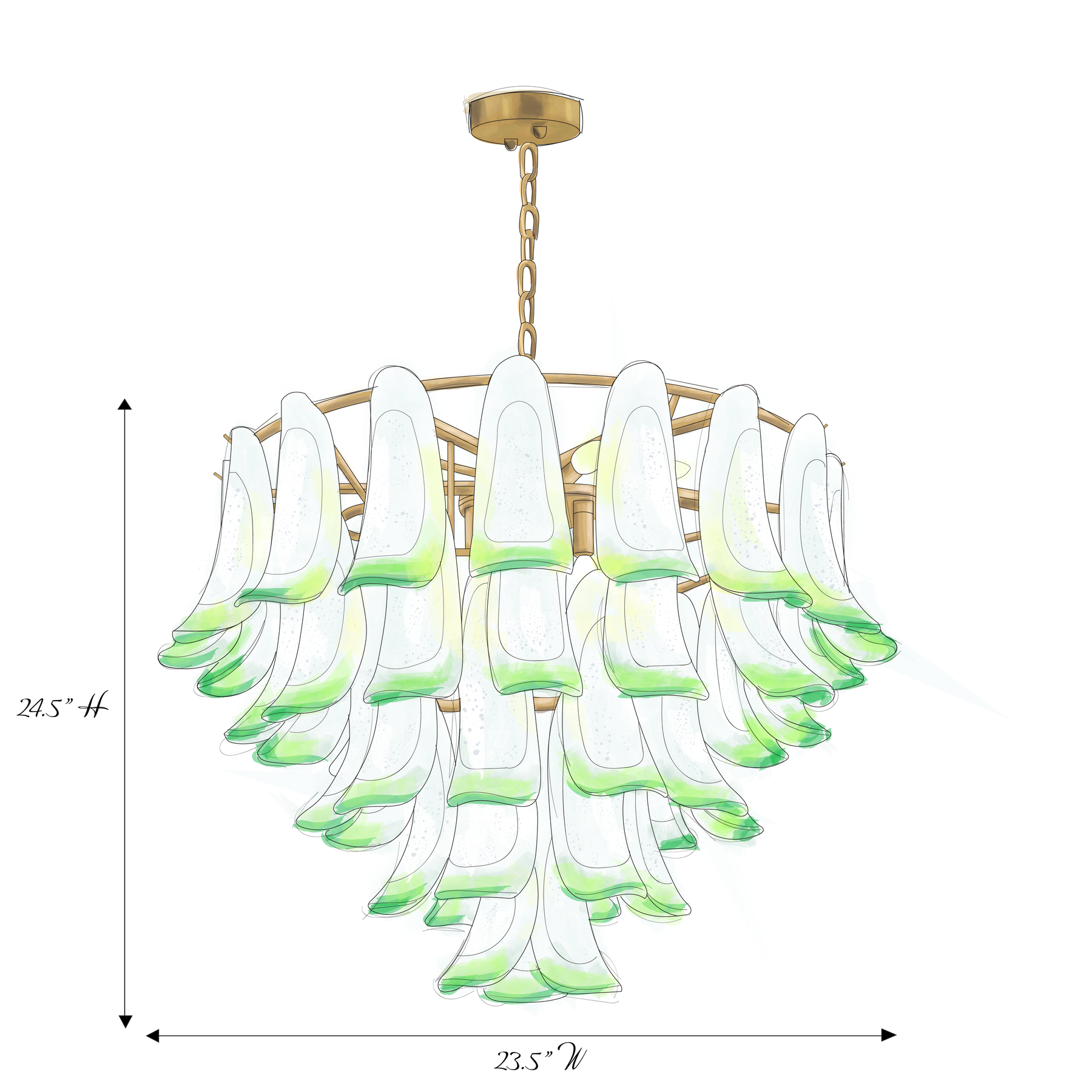 Marielle Mid Century Petal Chandelier