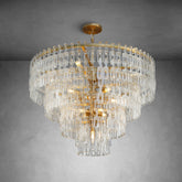 Melody K9 Crystal Tiered Round Chandelir for Living Room Bedroom