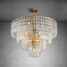 Melody K9 Crystal Tiered Round Chandelir for Living Room Bedroom