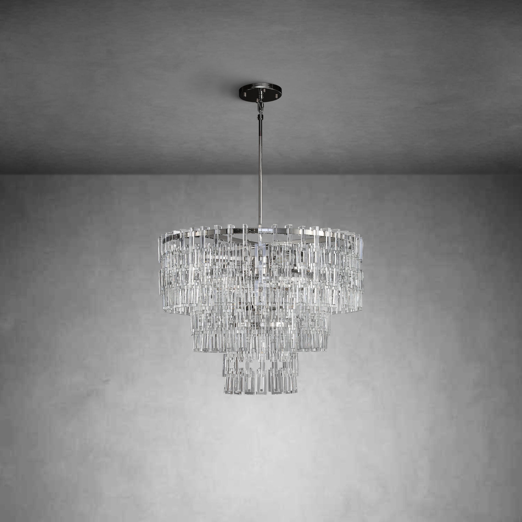 Melody K9 Crystal Tiered Round Chandelir for Living Room Bedroom