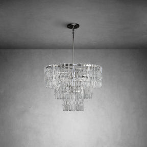 Melody K9 Crystal Tiered Round Chandelir for Living Room Bedroom