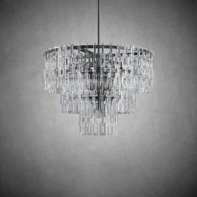 Melody K9 Crystal Tiered Round Chandelir for Living Room Bedroom