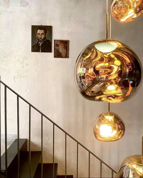 Multi Lava Round Chandelier