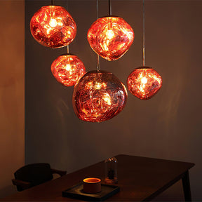 Multi Lava Round Chandelier