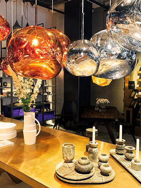 Multi Lava Round Chandelier