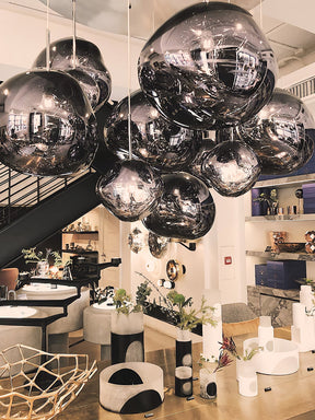 Multi Lava Round Chandelier