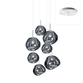 Multi Lava Round Chandelier