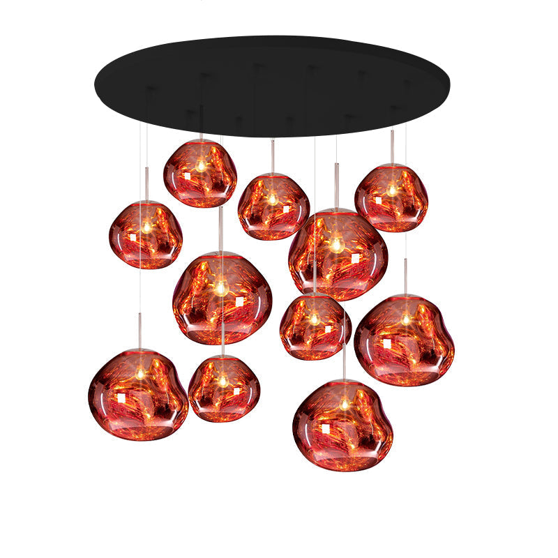 Multi Lava Round Chandelier