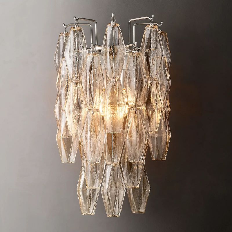 Merry Clear Glass Short Wall Sconce