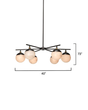 Maelis Alabaster 6 Light Chandelier for Bedroom, Living Room