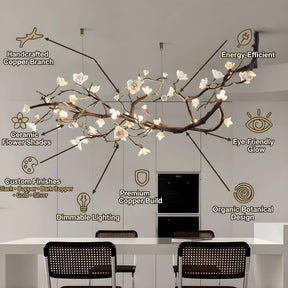 Wanos Crystal Flower Tree Branch Chandelier