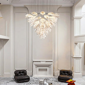 Light Luxury Art Design Petal-like Glass Chandeliers