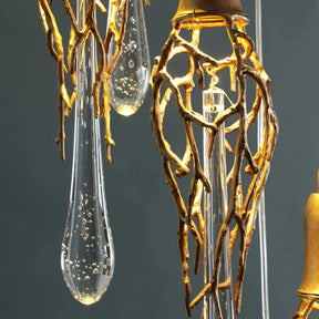 Stairwell Branch Strata Crystal Spiral Chandelier