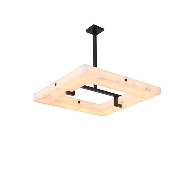 Glacera Square Alabaster Chandelier - Merlin Lamps