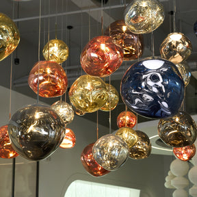Multi Lava Round Chandelier