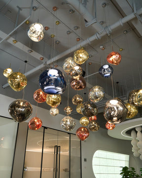 Multi Lava Round Chandelier