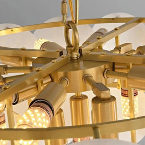 Noah Multi-Layer Natural Alabaster Round  Modern Chandelier 35''/43''
