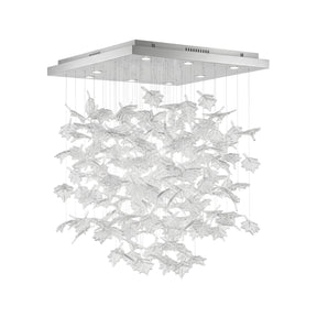 Multicolor Crystal Spiral Maple Leaf Chandelier