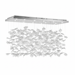 Multicolor Crystal Spiral Maple Leaf Chandelier