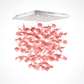 Multicolor Crystal Spiral Maple Leaf Chandelier