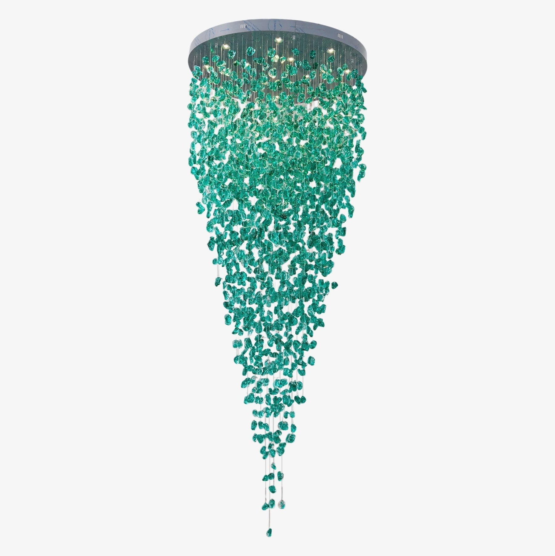 Crystal Stone Crystal Spiral Chandelier