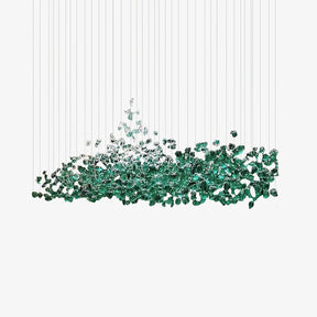 Crystal Stone Crystal Spiral Chandelier