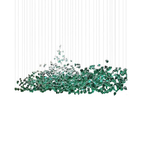 Crystal Stone Crystal Spiral Chandelier