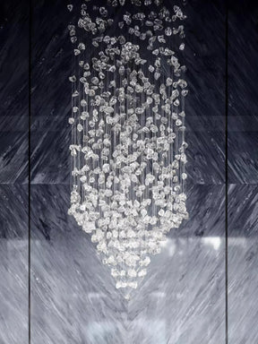 Crystal Stone Crystal Spiral Chandelier