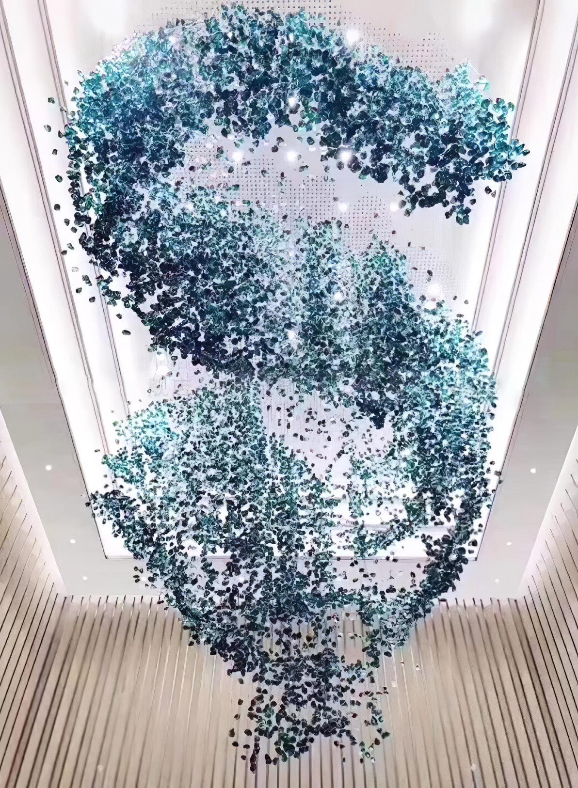 Crystal Stone Crystal Spiral Chandelier