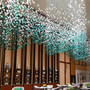 Crystal Stone Crystal Spiral Chandelier