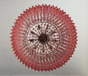 Murano Glass Chandelier – Triedri – 391 prisms – Pink