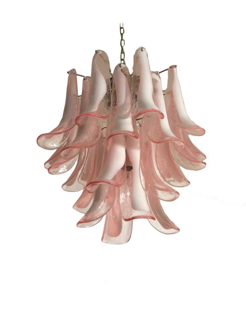 Murano Chandelier â€?26 petals â€?Pink