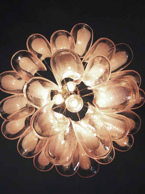 Murano Chandelier â€?26 petals â€?Pink