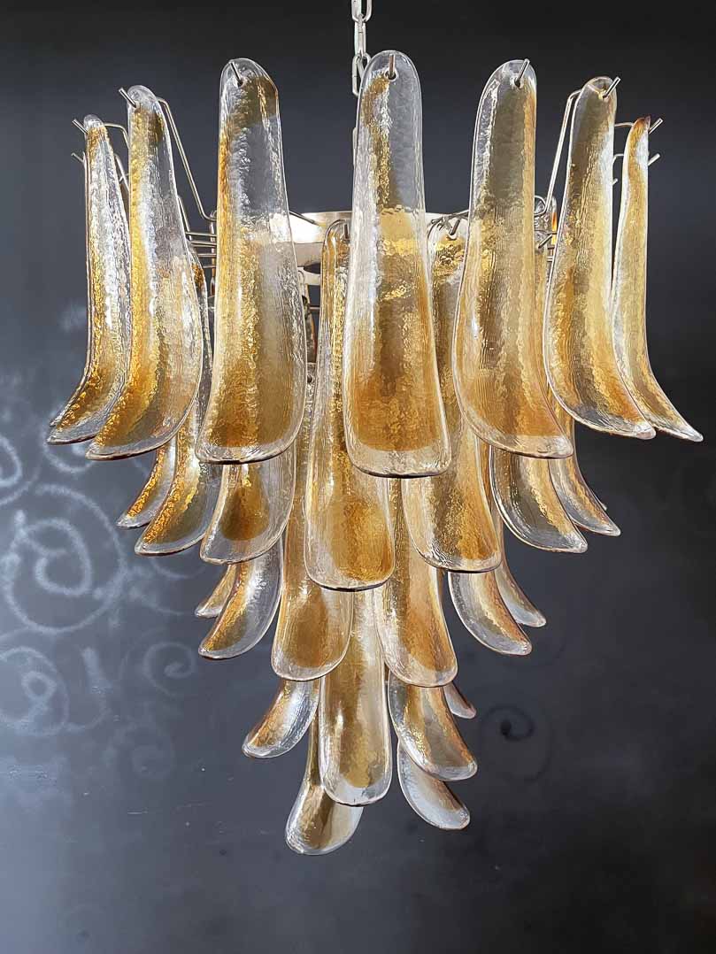 Murano Chandelier â€?52 petals â€?Amber