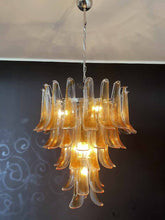 Murano Chandelier â€?52 petals â€?Amber