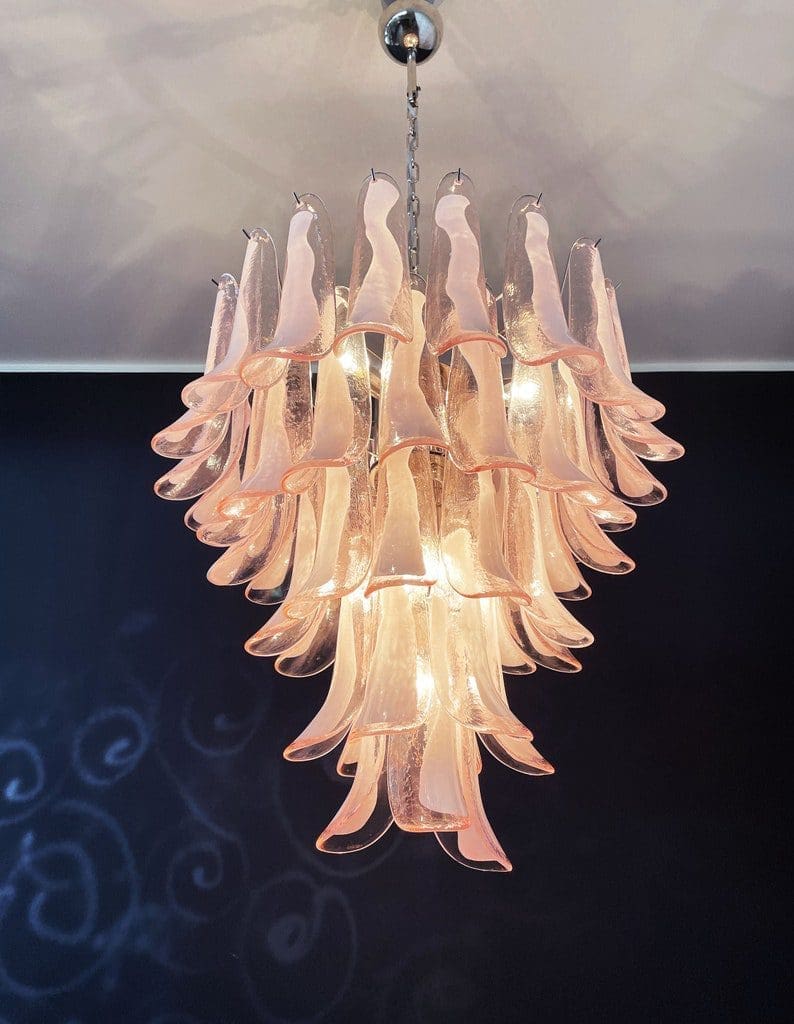 Murano Chandelier â€?52 petals â€?Pink