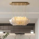 Natural Flake Alabaster Modern Chandelier - Merlin Lamps