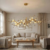 Mona Copper Branch Glass Flower Chandelier