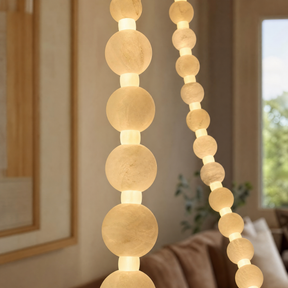 Orbita Modern Alabaster Pearl Chain Chandelier