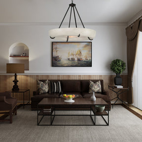 Orion Alabaster Chandelier - Merlin Lamps