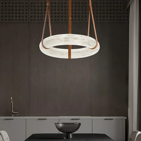 Modern Round Alabaster Chandelier for Living Room/Bedroom