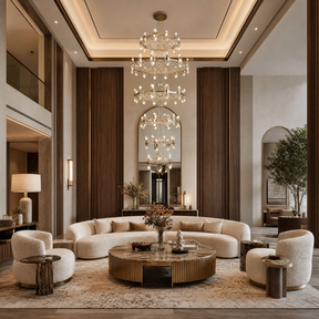 Pearl Net Modern Sculptural Ring Chandelier