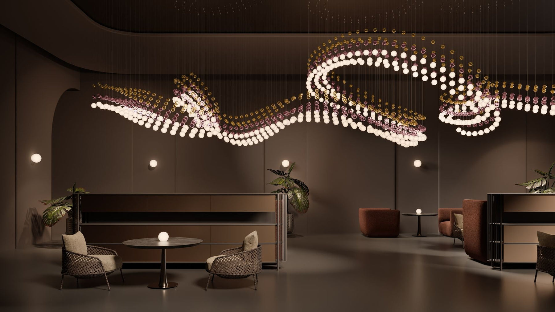 Pearl Curtain Customize Chandelier