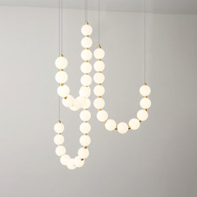 Glass Pearl Necklace Chandelier